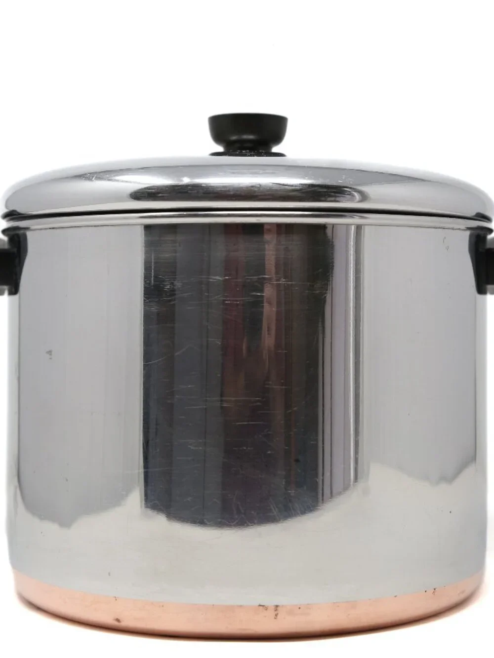 Vtg 1801 Revere Ware Copper Bottom 10 Qt Stock Pot 84 w/ Lid Rome, NY USA